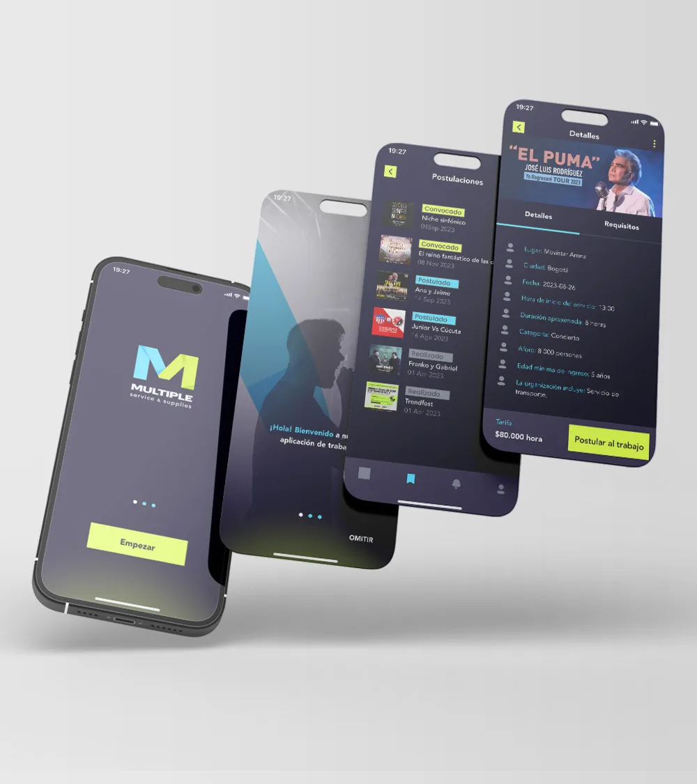 Aplicación móvil para conectar equipos con proyectos - diseñada y desarrollada por Autorun D+C