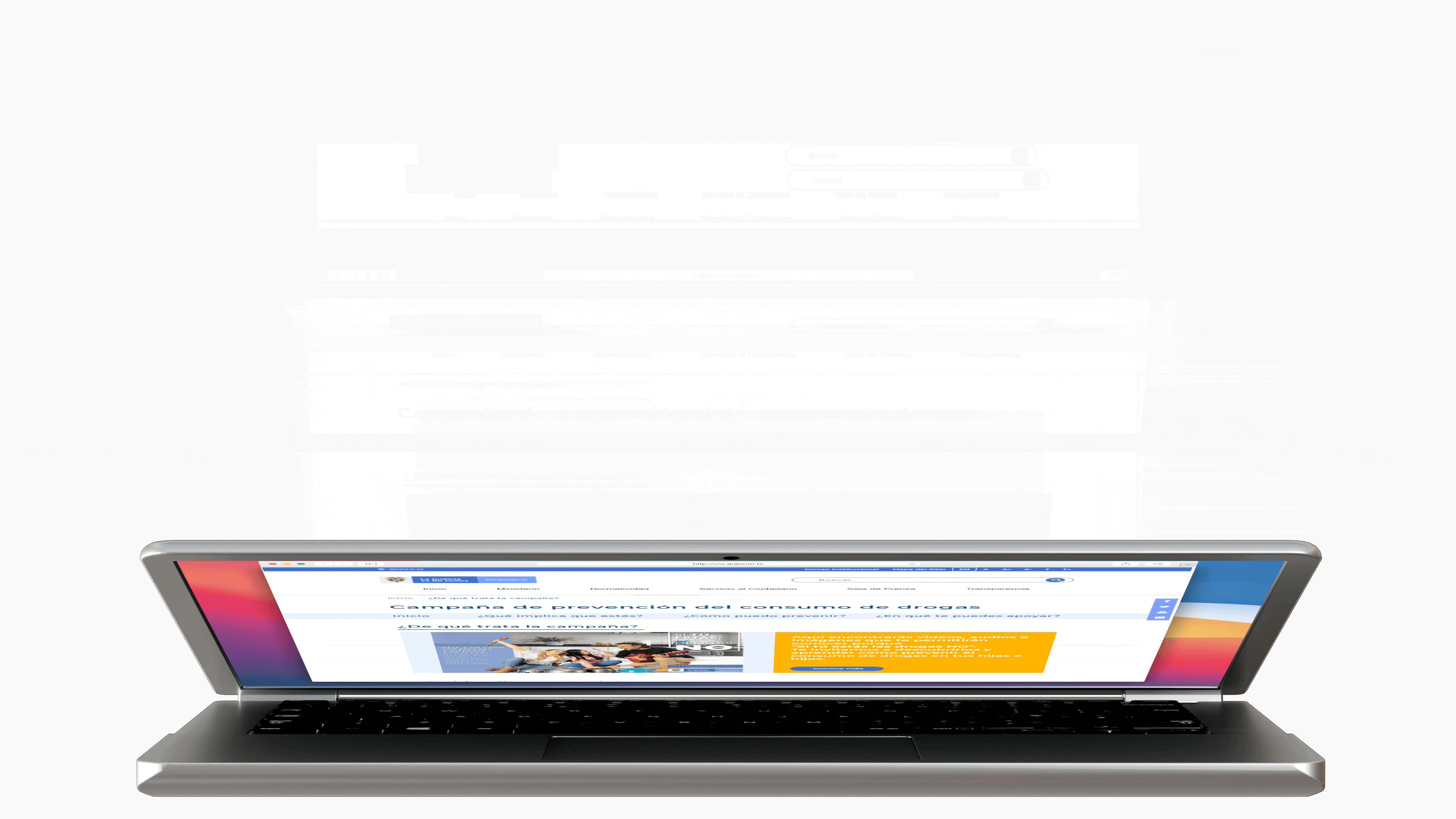 NAVEGACION WEB EN LAPTOP DE SI TU ESTAS LAS DROGAS NO