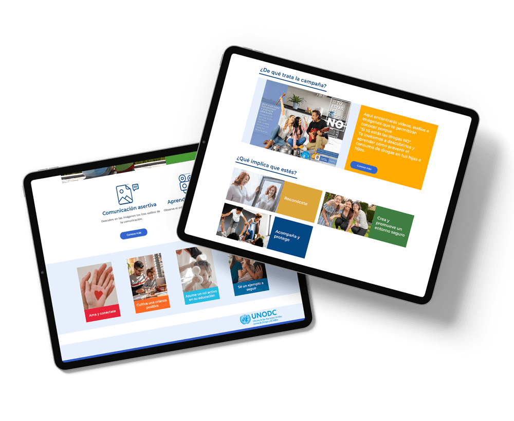 <b>Prevención del consumo de drogas -UNDOC </b> <br/> Estrategia digital / web 5 prevencion 01