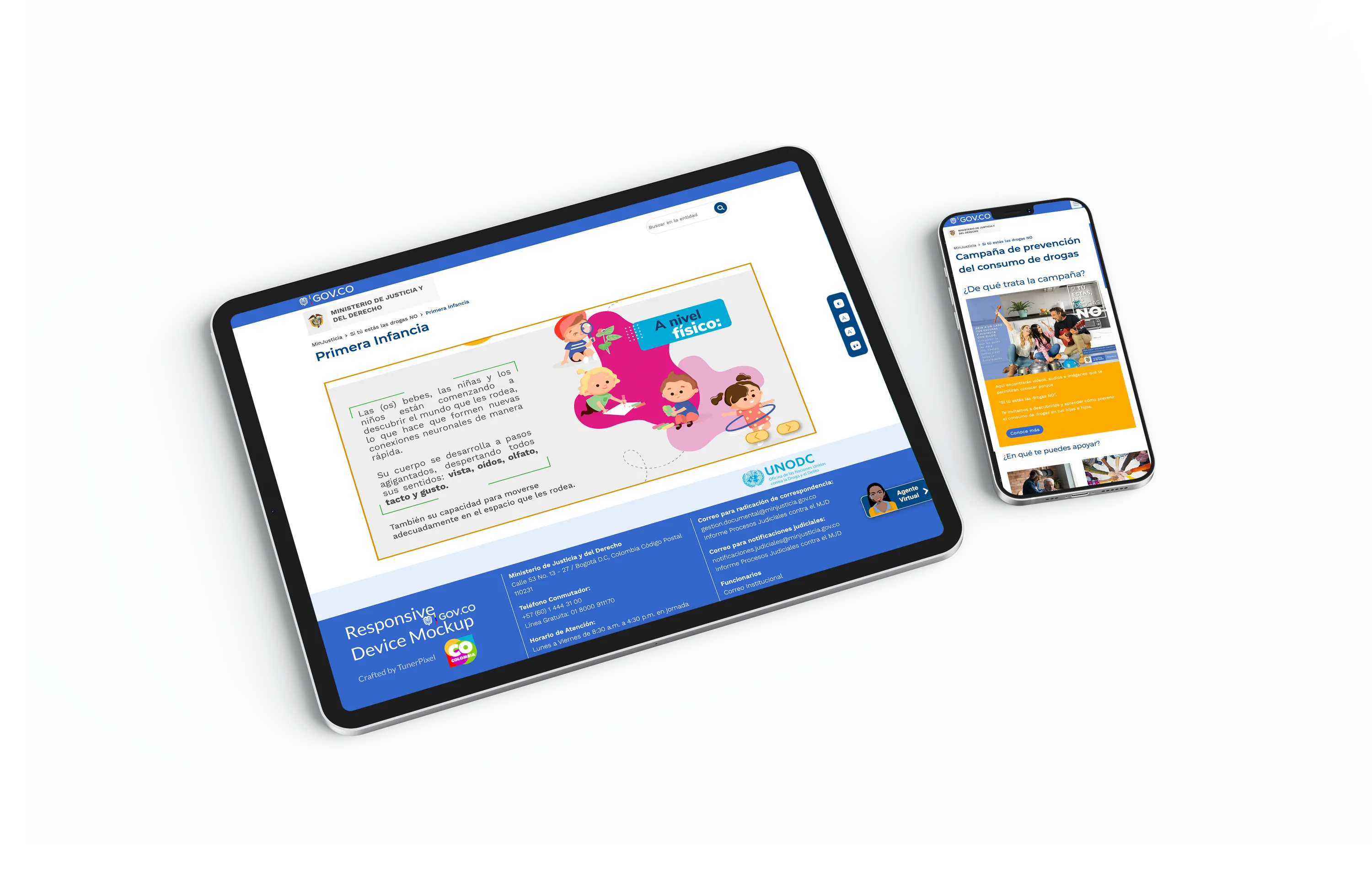 Estrategia digital y plataforma web creada por Autorun para la campaña “Si tú estás, las drogas no” de UNODC, enfocada en prevención del consumo en familias. diseñada e desarrollada por Autorun D+C