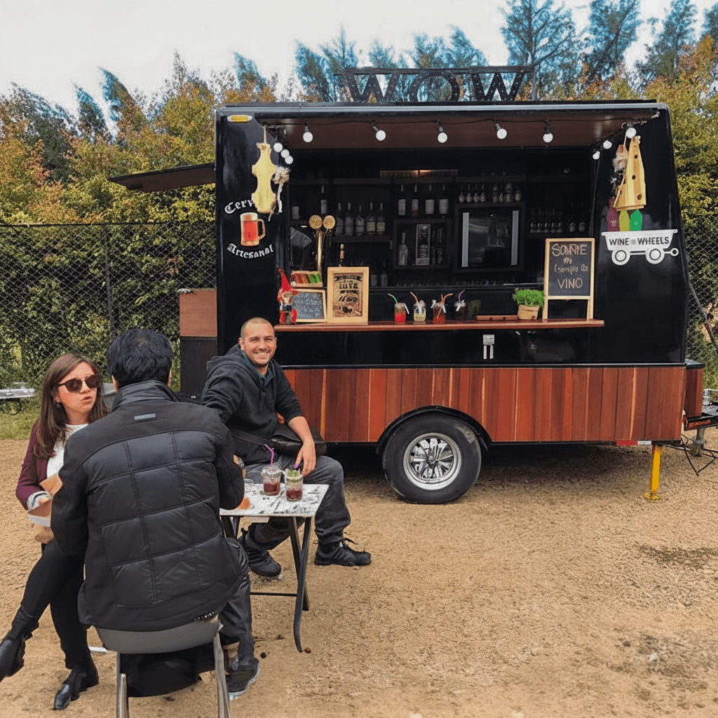 Cerveza artesanal - food truck trailer - wow