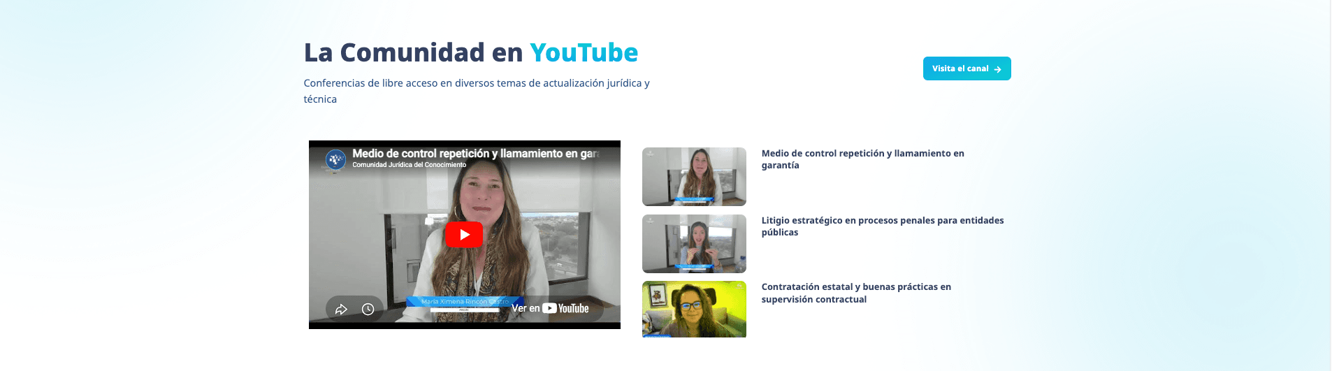 sección de la comunidad en Youtube