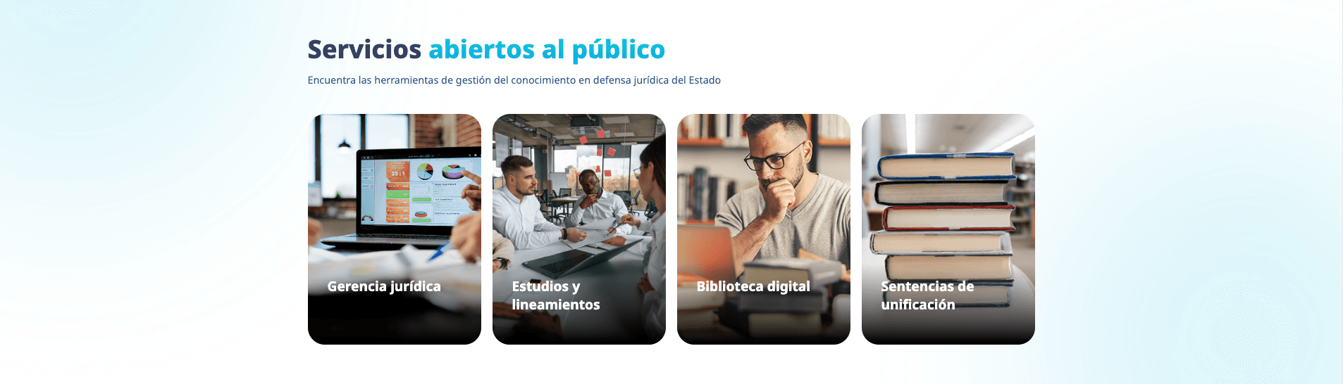 sección: Servicios abiertos al público